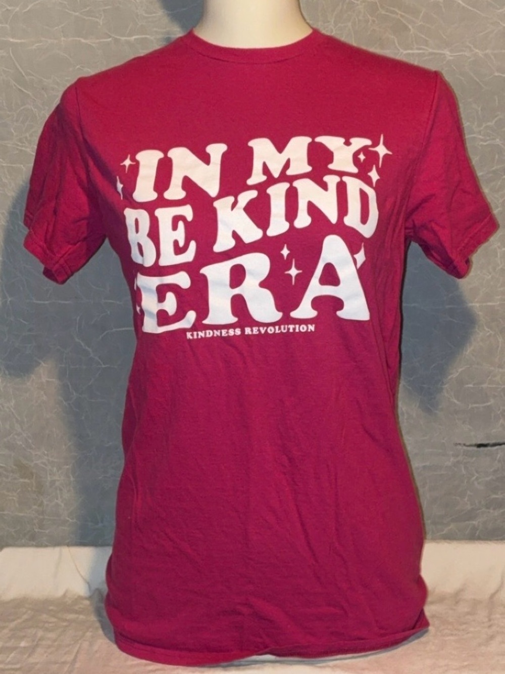 Kindness Revolution In My Be Kind Era Graphic Tee Pink Short Sleeve Size Small